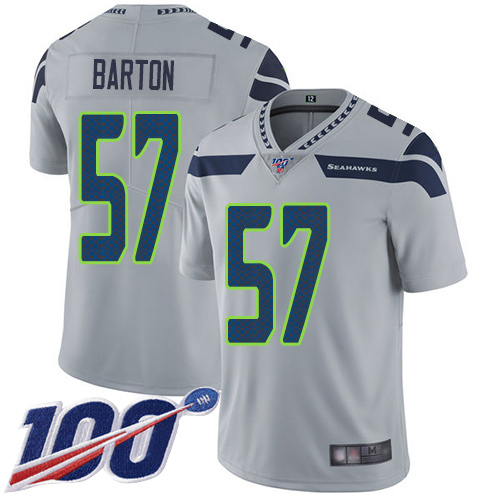 Seattle Seahawks Limited Grey Men Cody Barton Alternate Jersey NFL Football 57 100th Season Vapor Untouchable